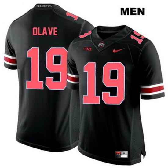 Chris Olave Nike Ohio State Buckeyes Stitched Red Font Authentic Mens  19 Black College Football Jersey Jersey